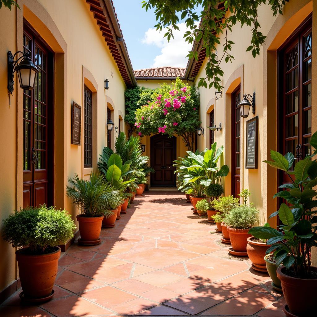 Traditional Spanish Villa Courtyard