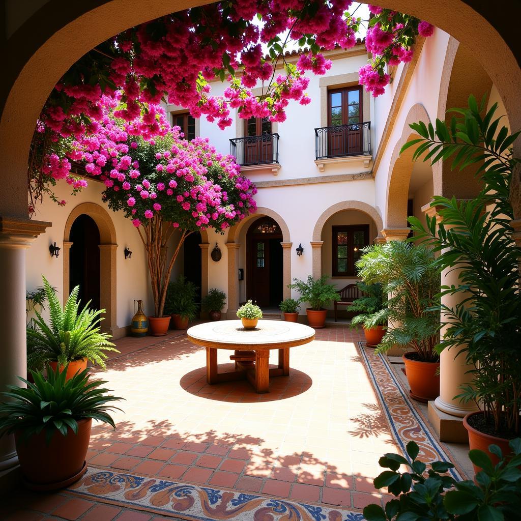 Courtyard of a Traditional Spanish Villa