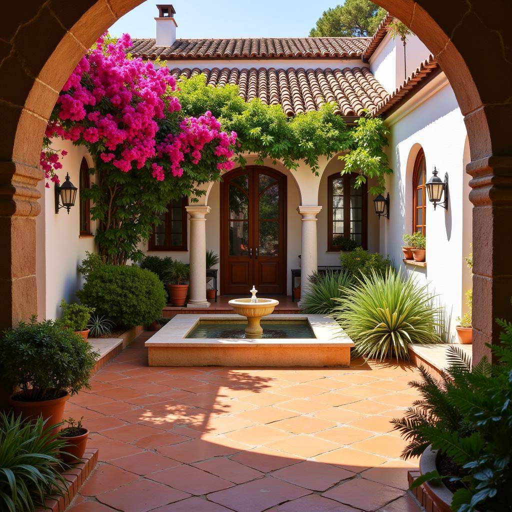 Tranquil Courtyard of a Spanish Villa