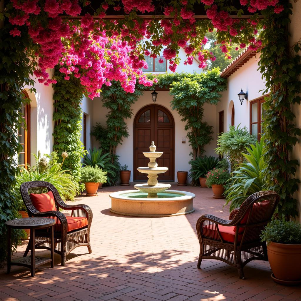 Tranquil Courtyard of a Spanish Villa