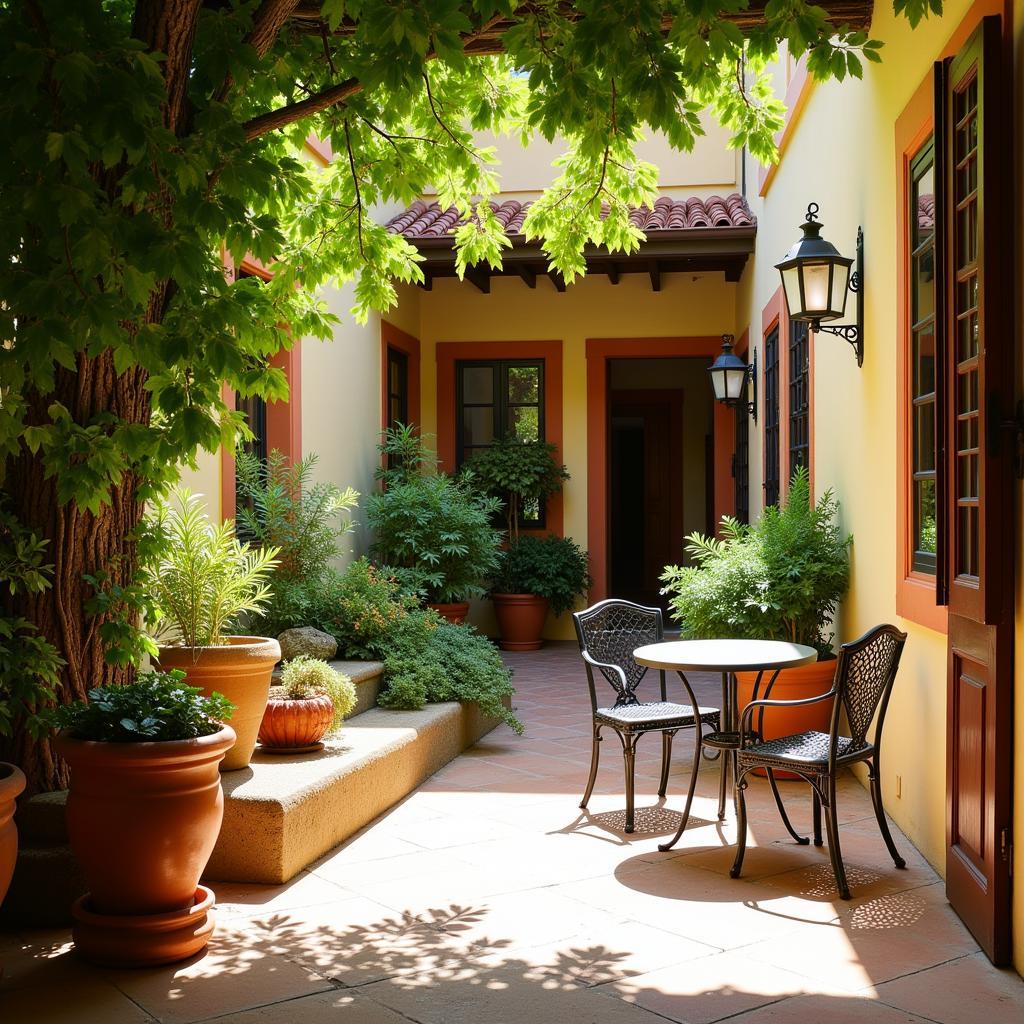 Tranquil Spanish Villa Courtyard