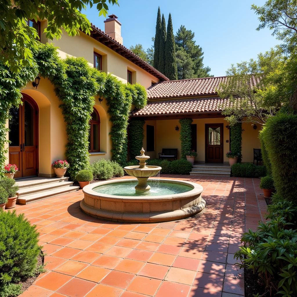 Tranquil Courtyard of a Spanish Villa