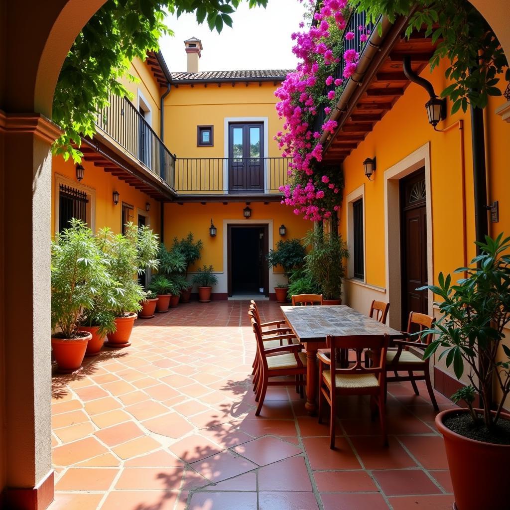 Charming courtyard of a Spanish villa