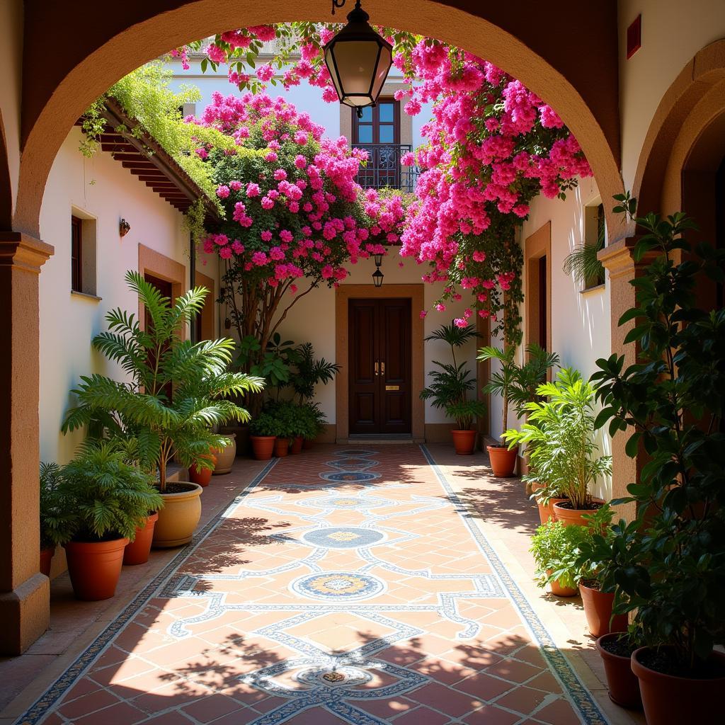 Tranquil Courtyard of a Spanish Villa