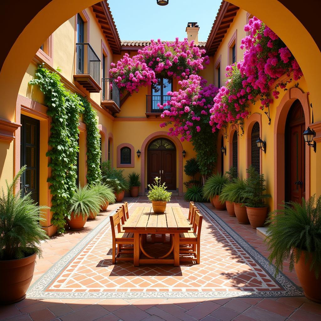 Courtyard of a traditional Spanish villa