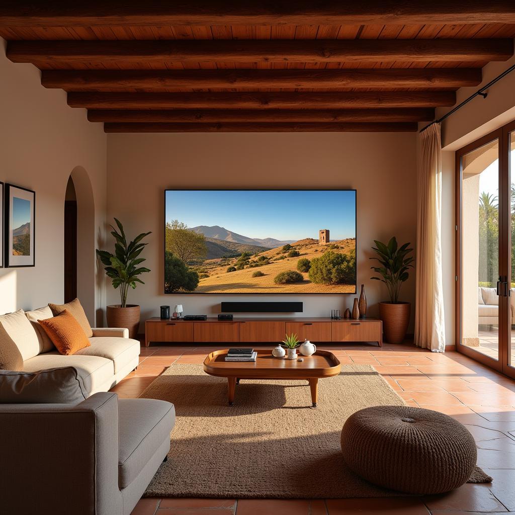 Samsung home cinema in a Spanish villa