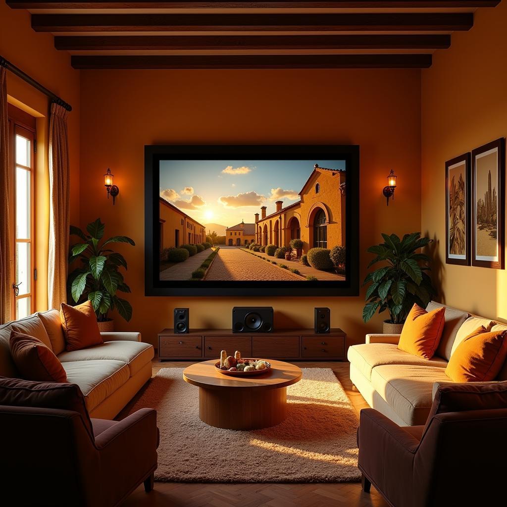 Sony home cinema in a Spanish villa