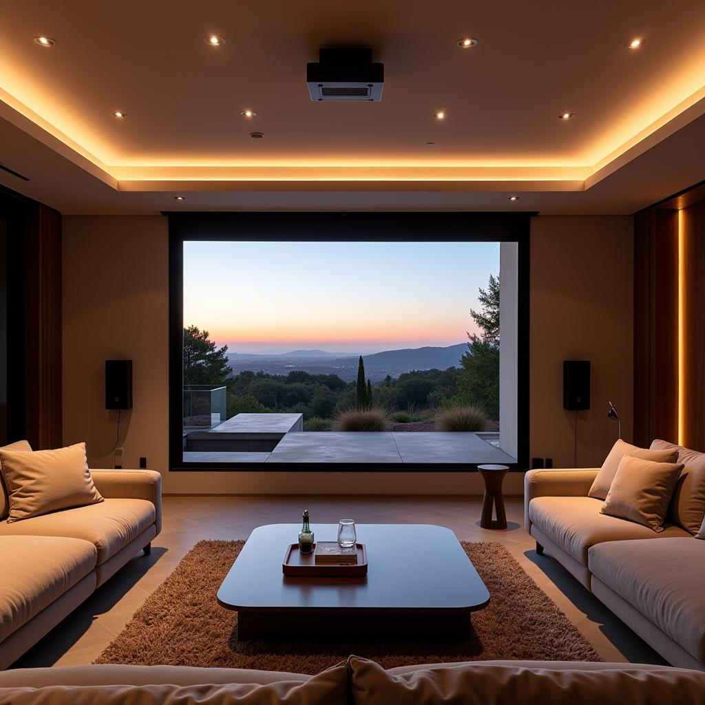 Spacious Home Cinema in a Spanish Villa