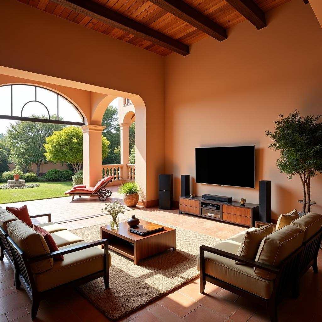 Luxury Spanish Villa with LG Home Theater System