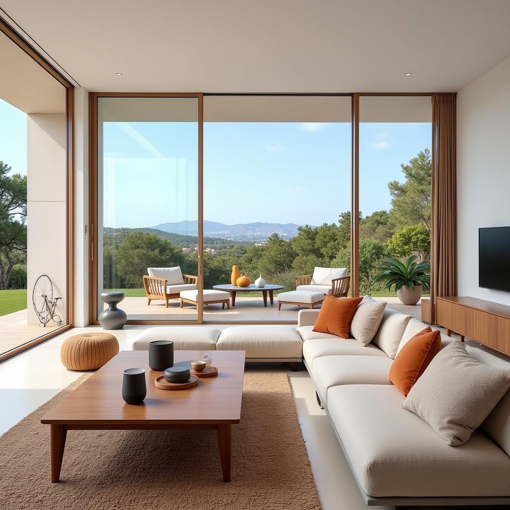 Modern living room in a Spanish villa