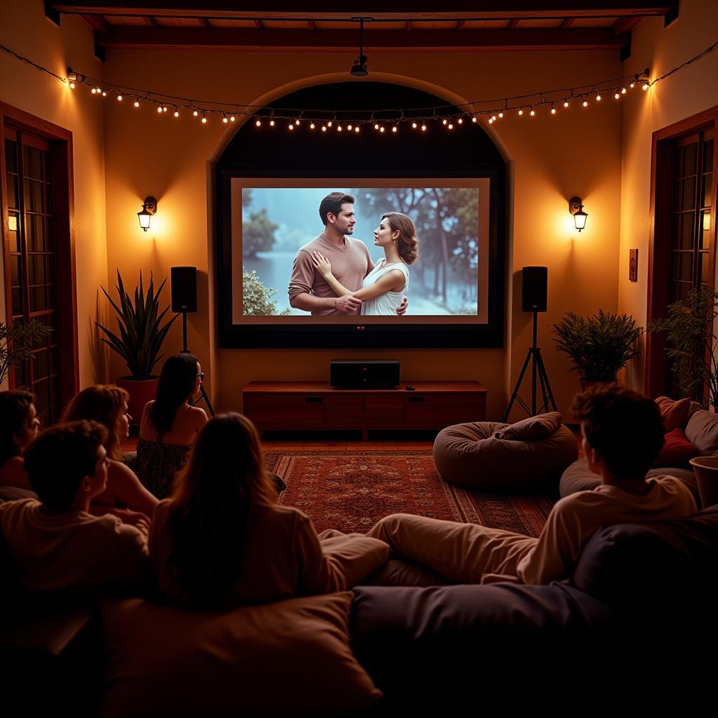 Movie night in a Spanish villa with JBL home theatre