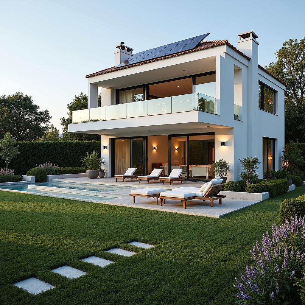 Modern Spanish Villa with Solar Panels