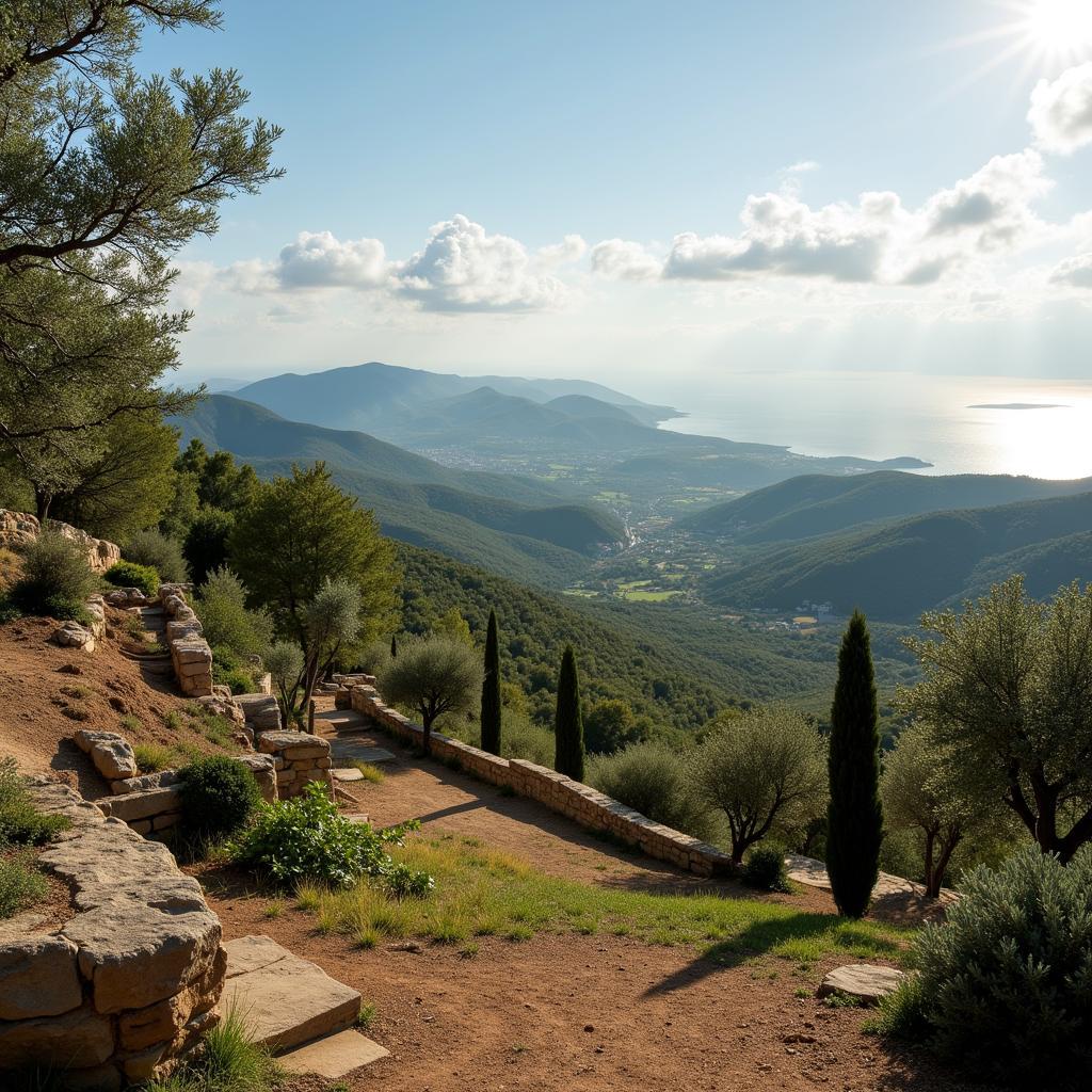 Breathtaking view from a Spanish villa