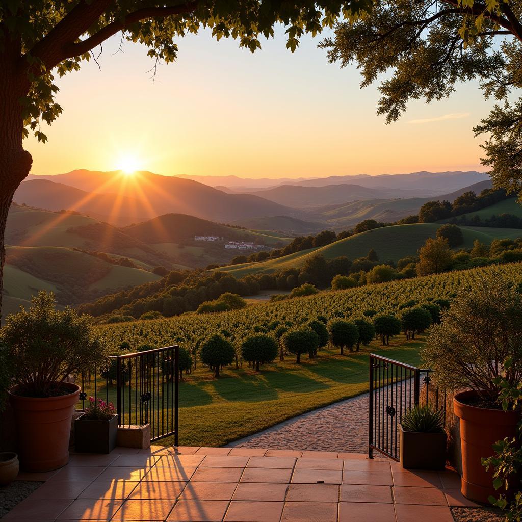 Scenic View from a Spanish Villa