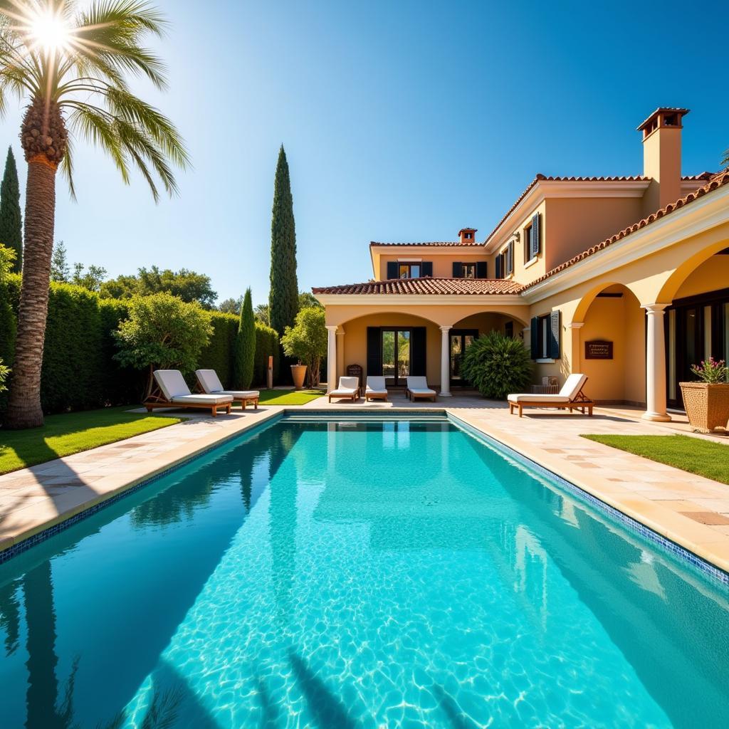 Luxury Spanish villa with inviting pool