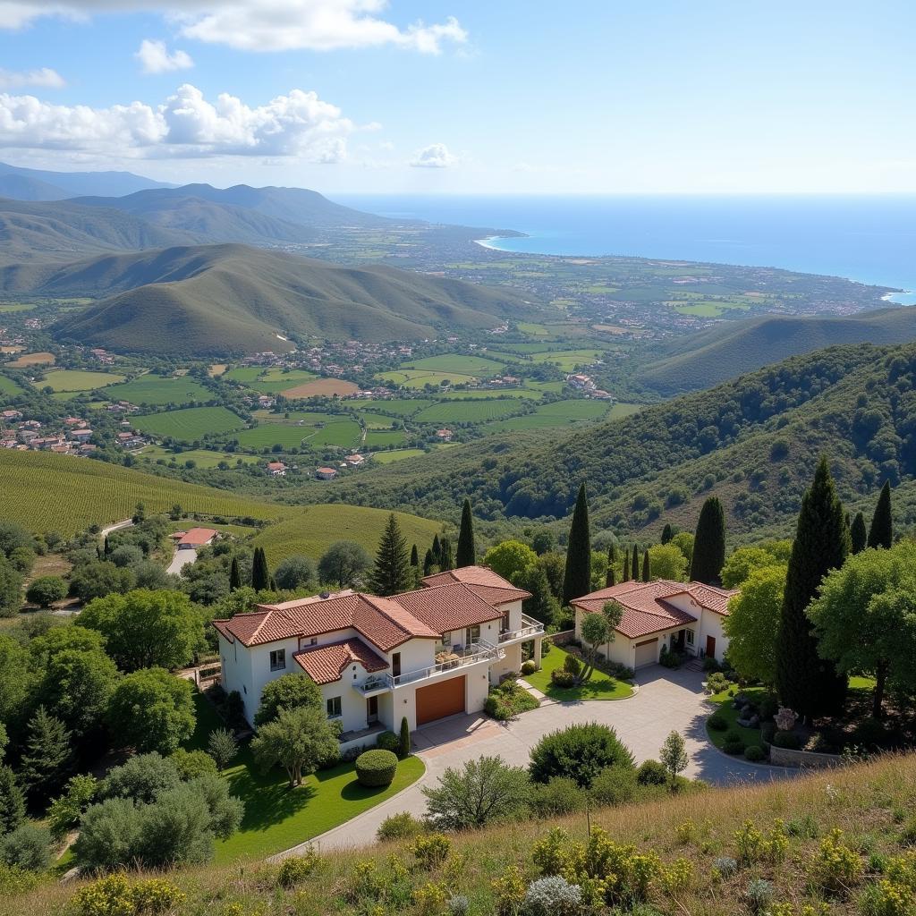 Scenic View from a Lotus Home in a Spanish Village