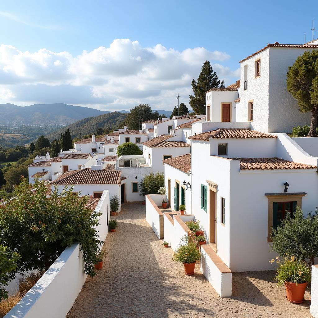 Picturesque white-washed villages dot the Andalusian countryside