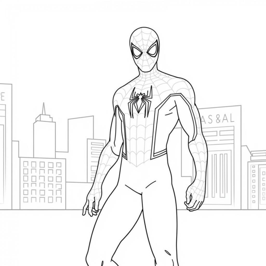 Spiderman No Way Home coloring page