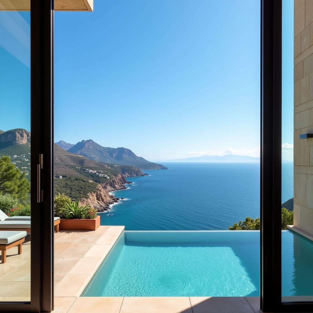 Stunning view from Aldus Homes coastal villa