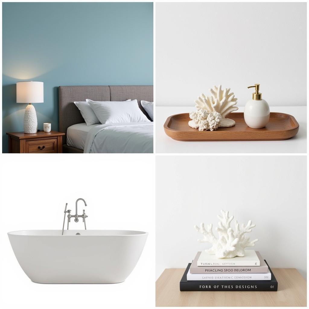 Styling Coral Decor in Different Rooms: Bedroom, Bathroom, and Living Room Examples