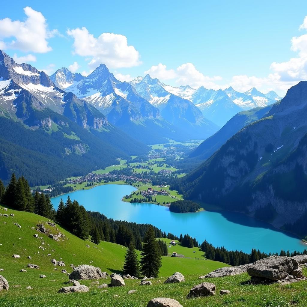 Swiss Alps Panoramic View