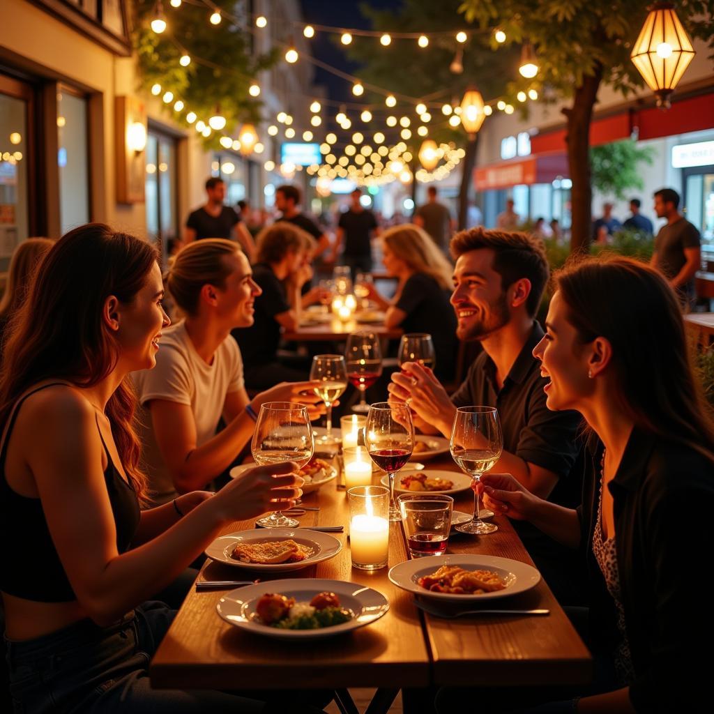 Sharing Tapas and Wine in Barcelona