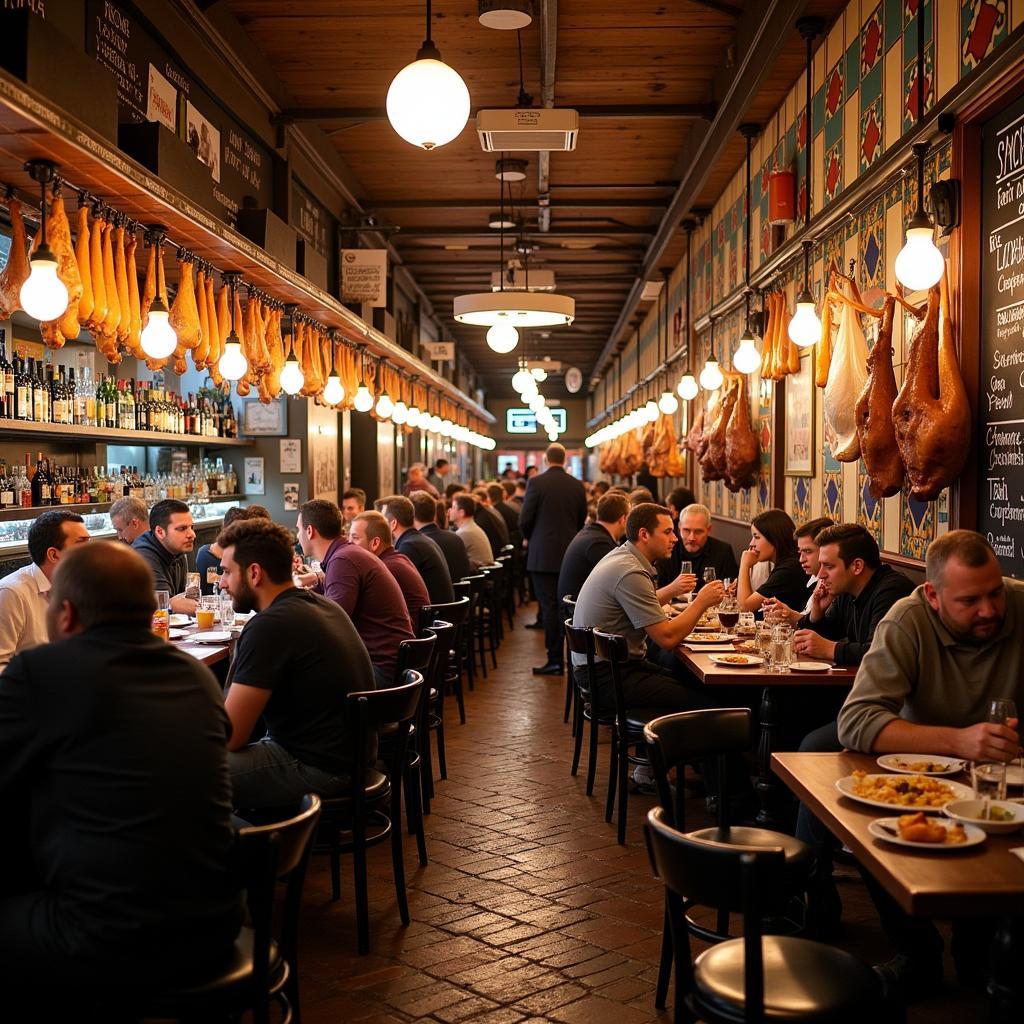 Lively tapas bar in El Tubo, Zaragoza