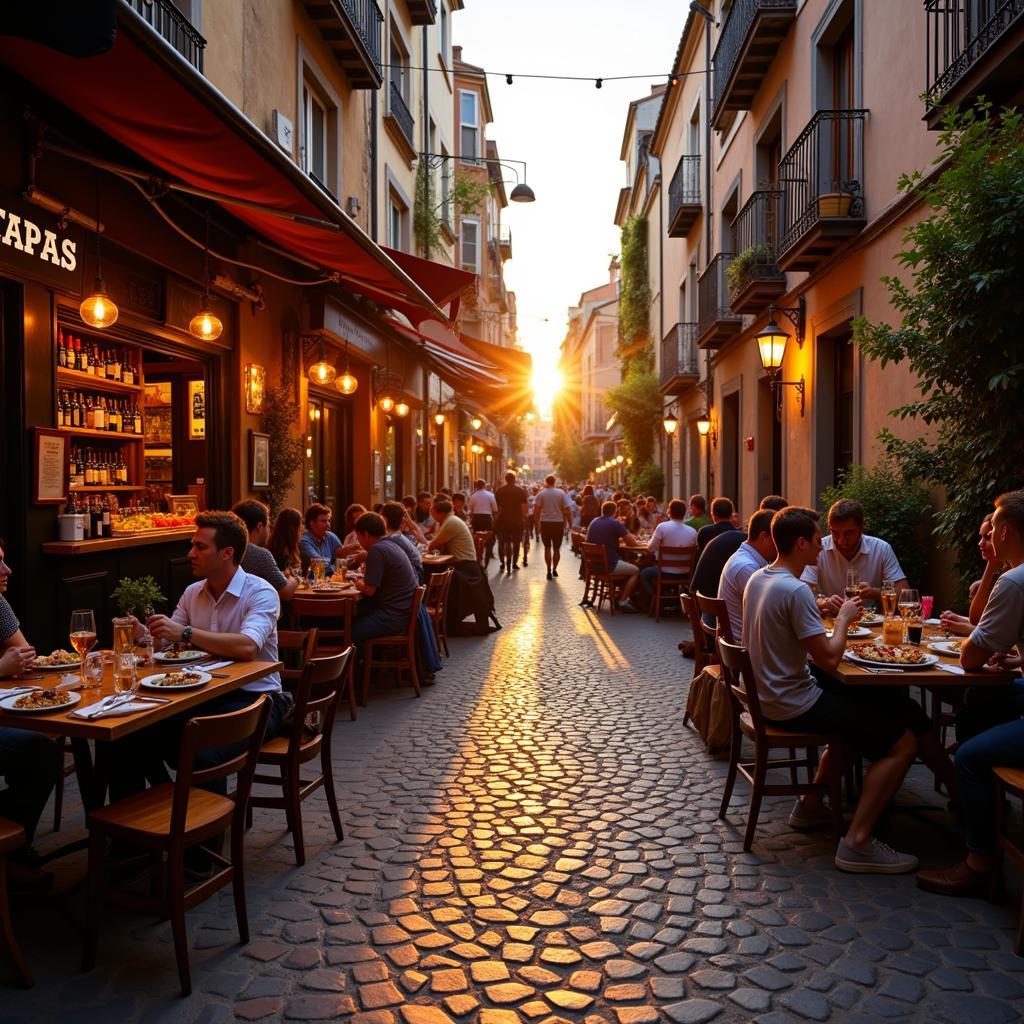 Spanish Tapas at Sunset