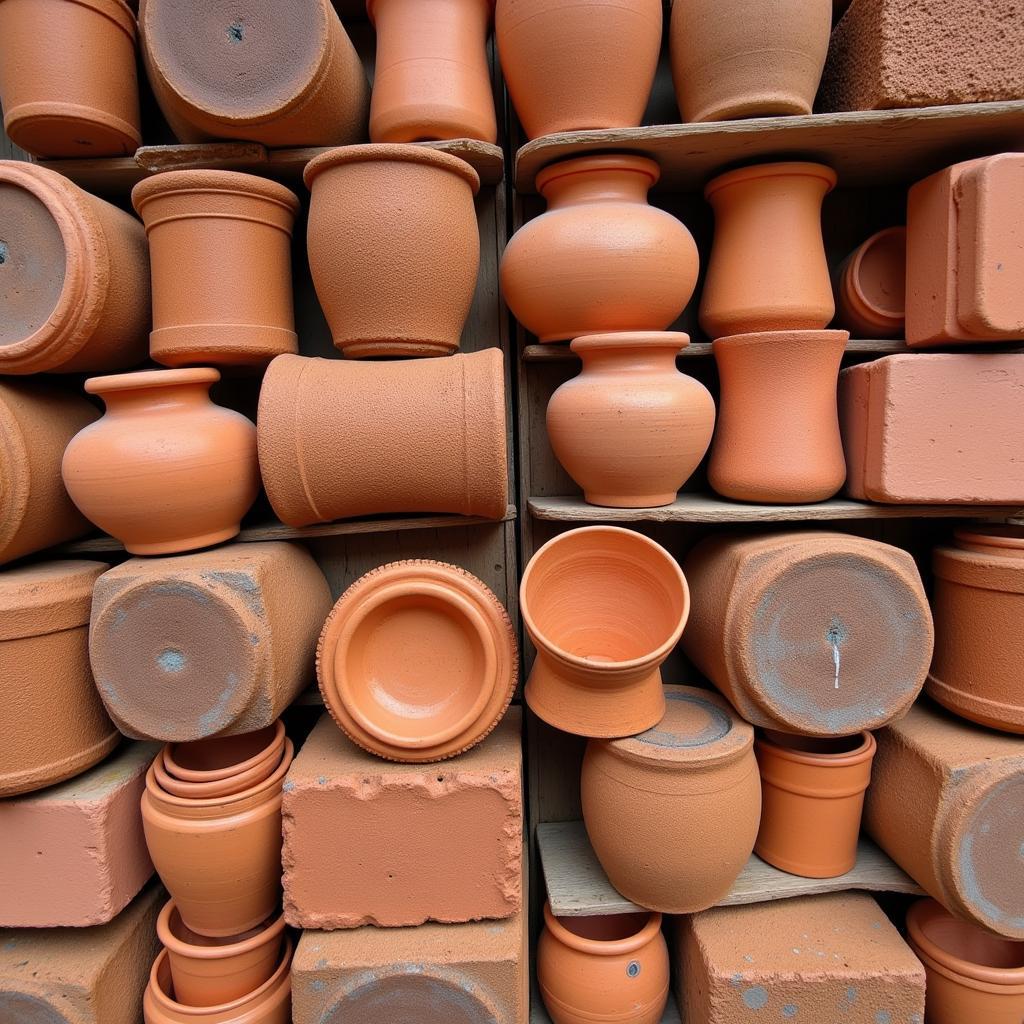 Terracotta Tiles and Pottery