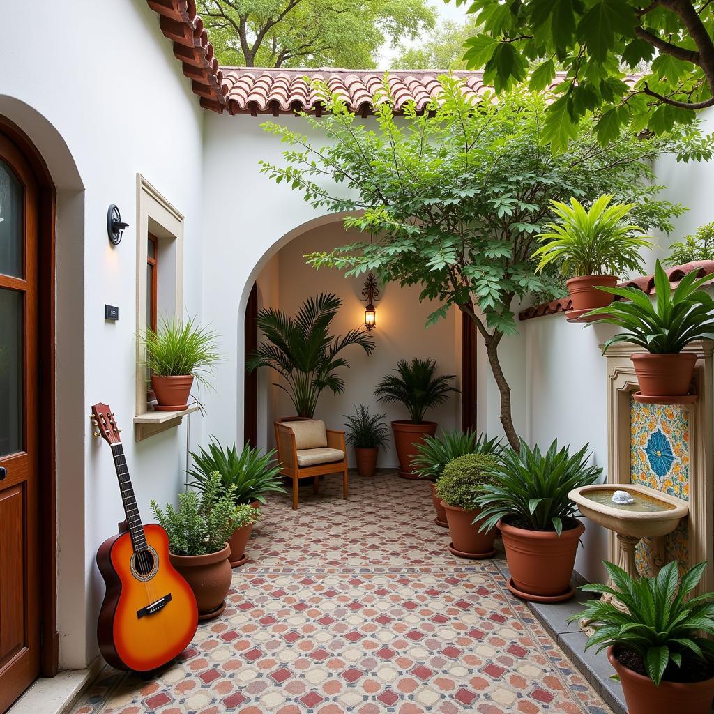 Tibor Zara Home: Courtyard with a Spanish Guitar