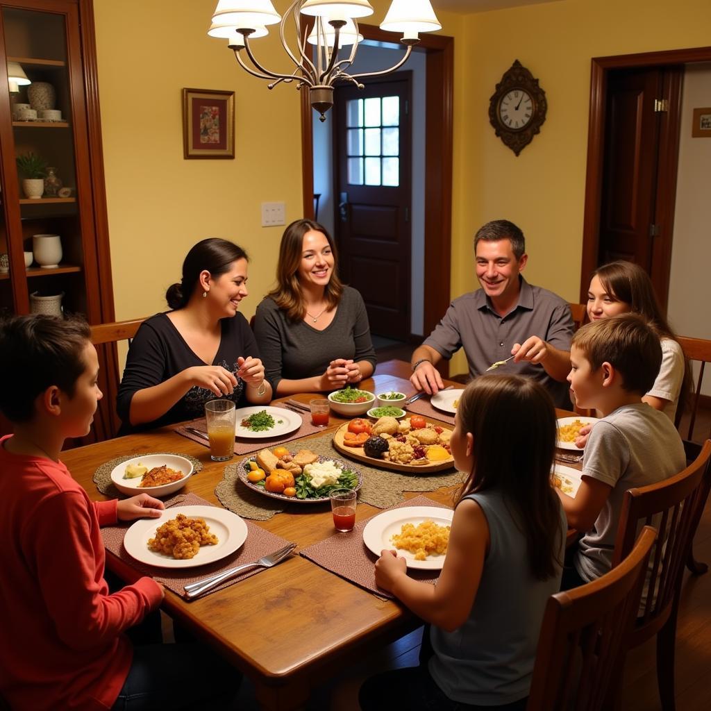 Toledo Homestay Family Dinner