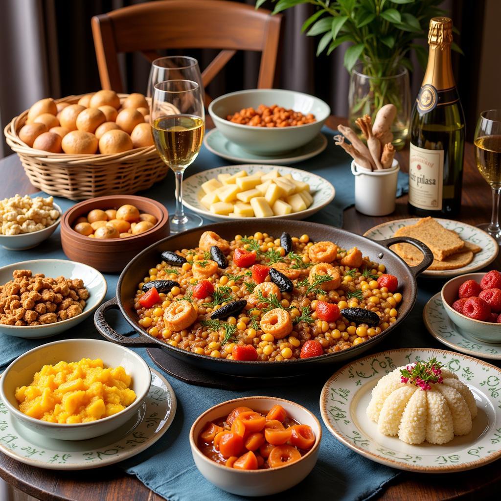 Traditional Catalan New Year's Eve Feast