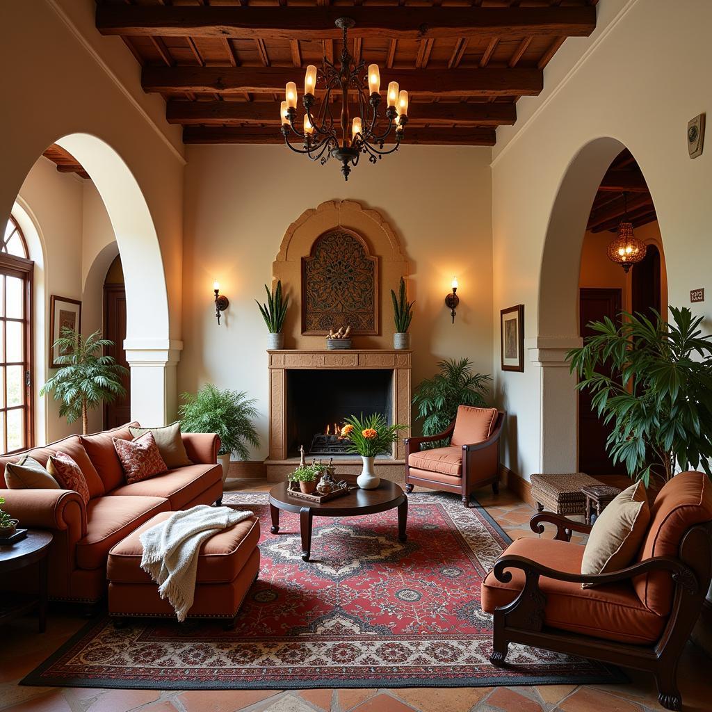 Traditional Spanish Living Room with Moorish Influences