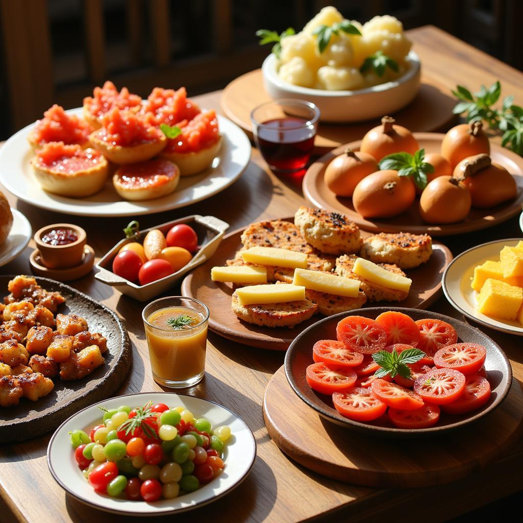 Assortment of Traditional Spanish Tapas