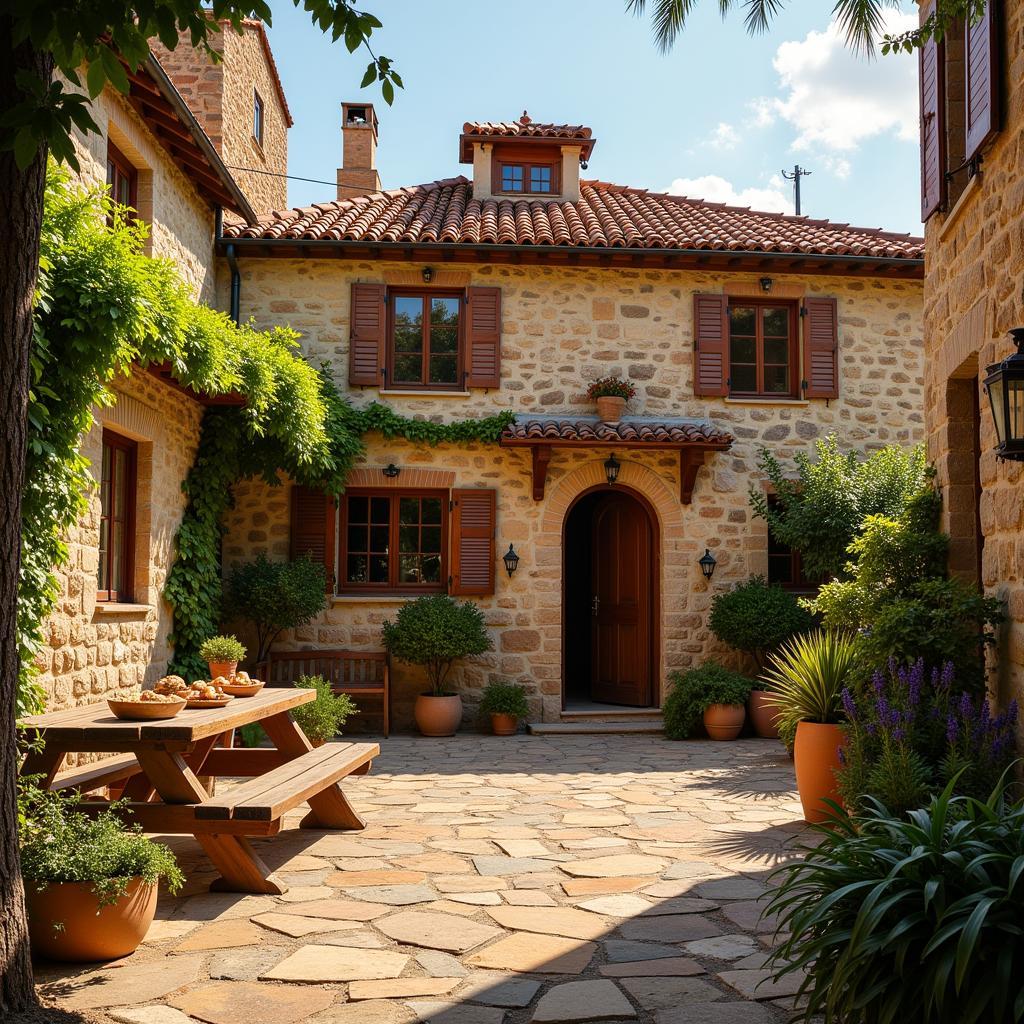 A charming traditional Spanish venta nestled in a quaint village