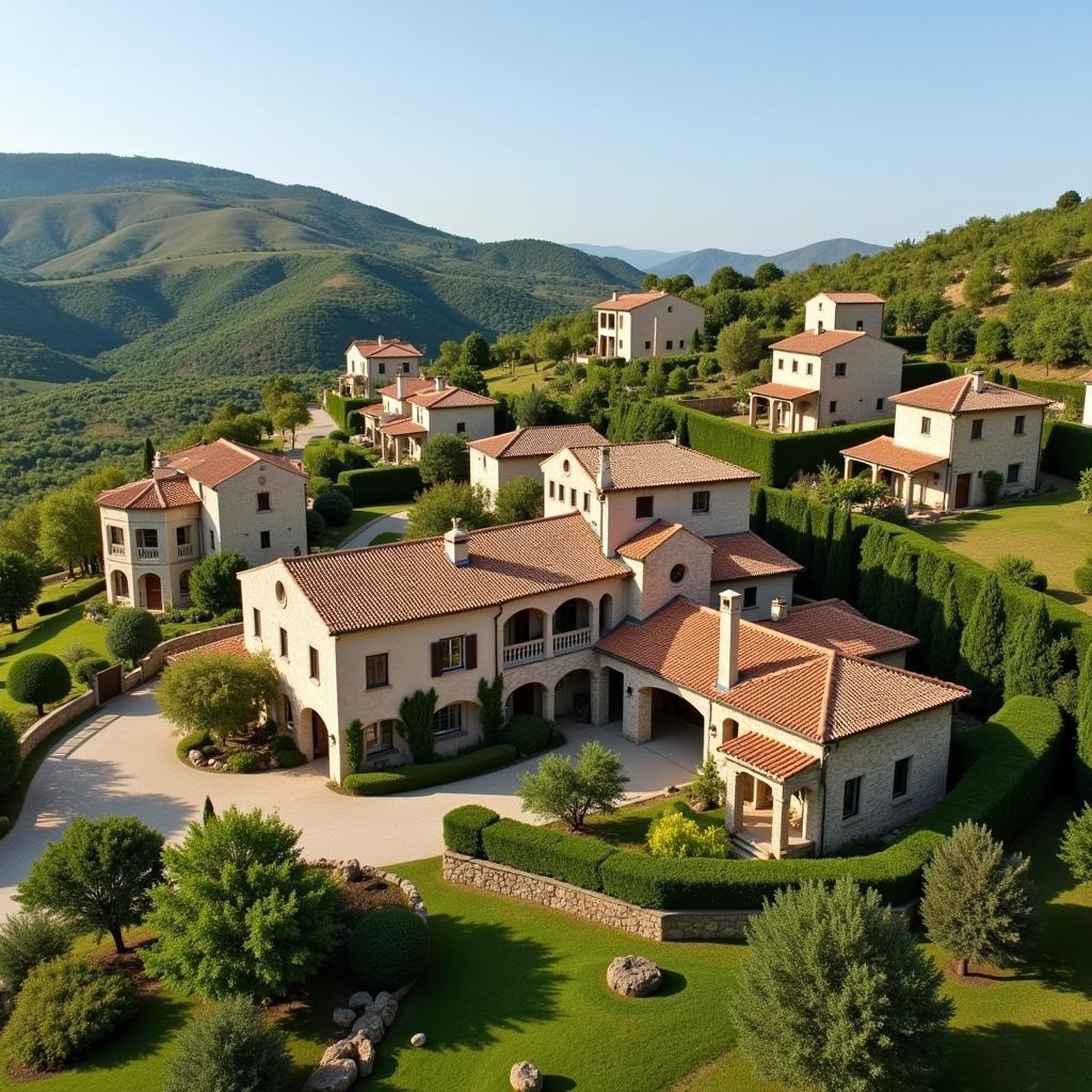 Twelve homes nestled in the Spanish countryside