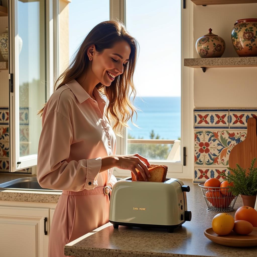 Using a Zara Home toaster in a Spanish villa