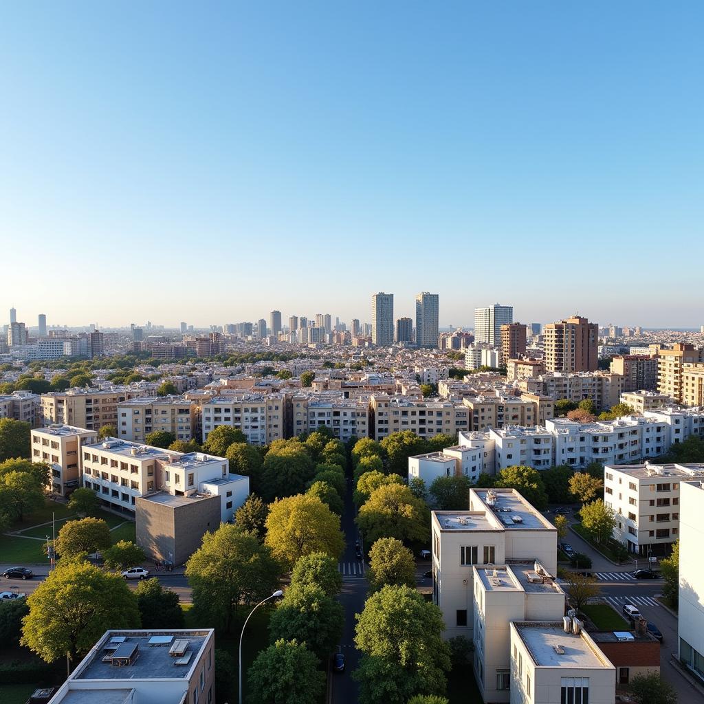 Modern skyline of Valdebebas, Madrid