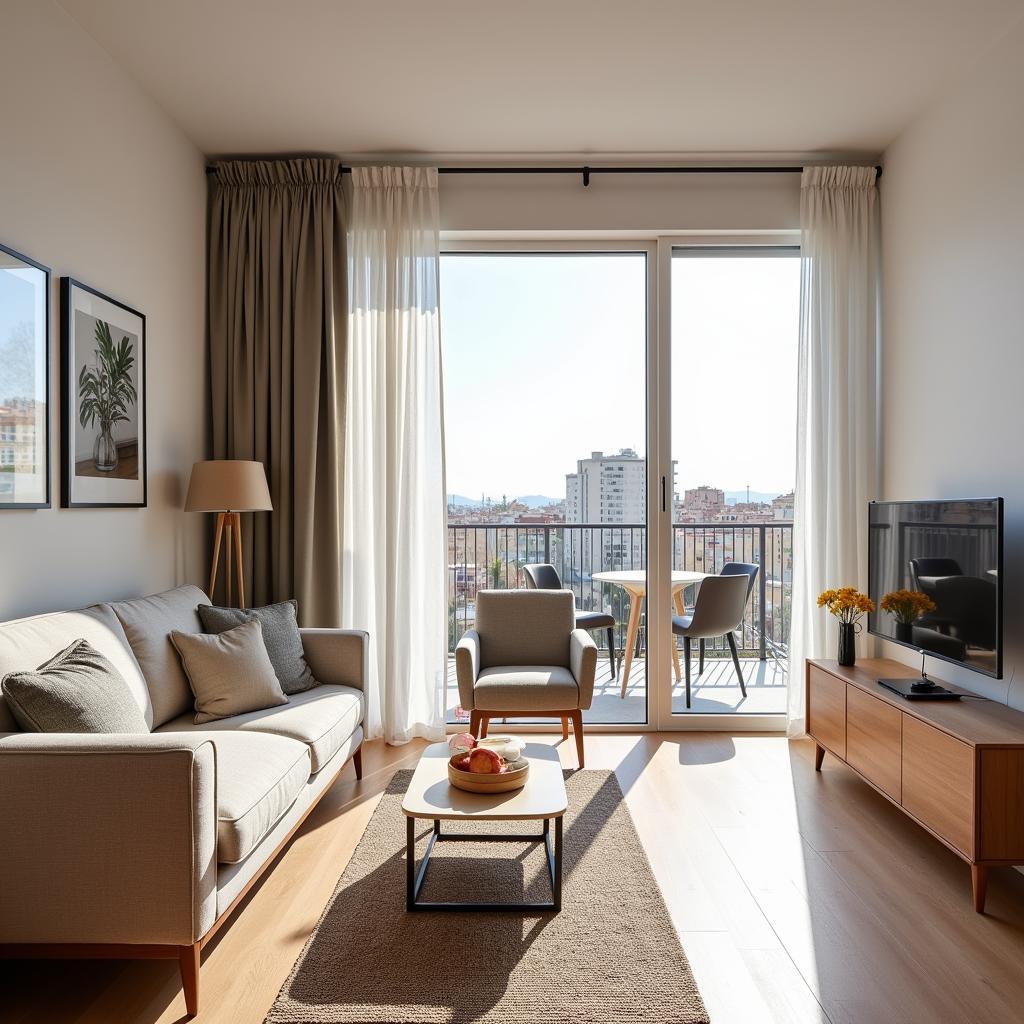 Valencia Apartment Interior with Balcony