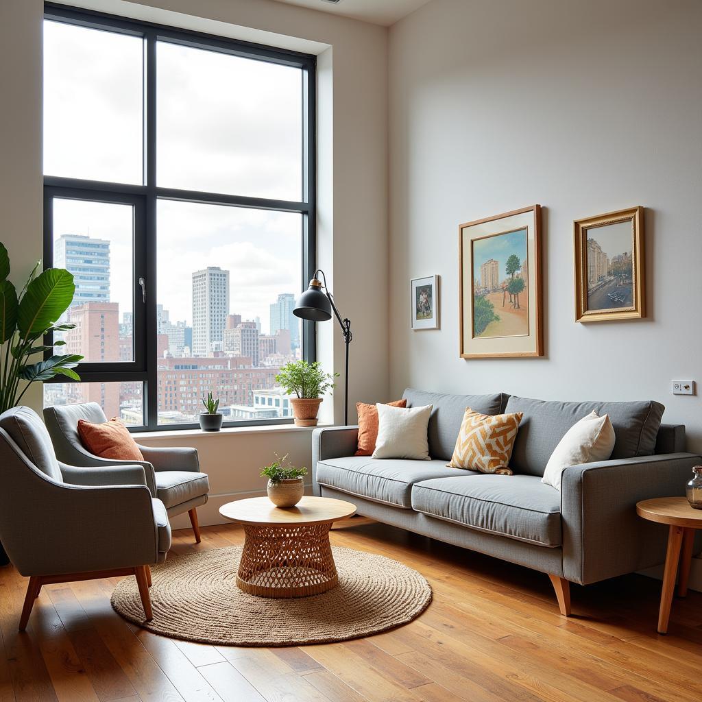 Spacious living room in a Valencia apartment