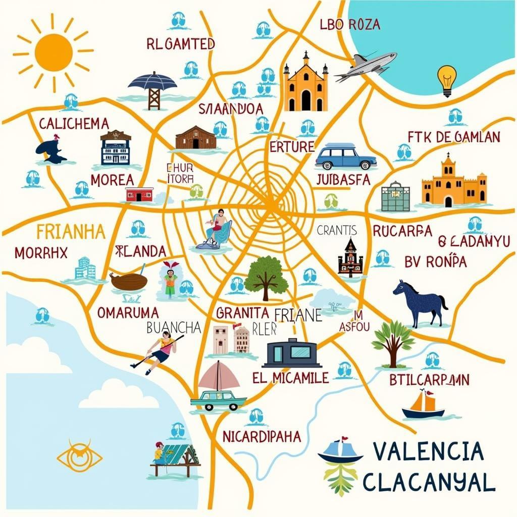 Valencia Neighborhood Map