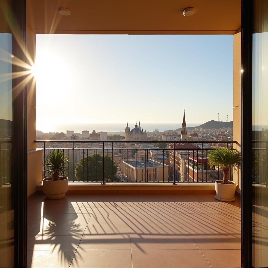 Panoramic view from a Valencia sky home