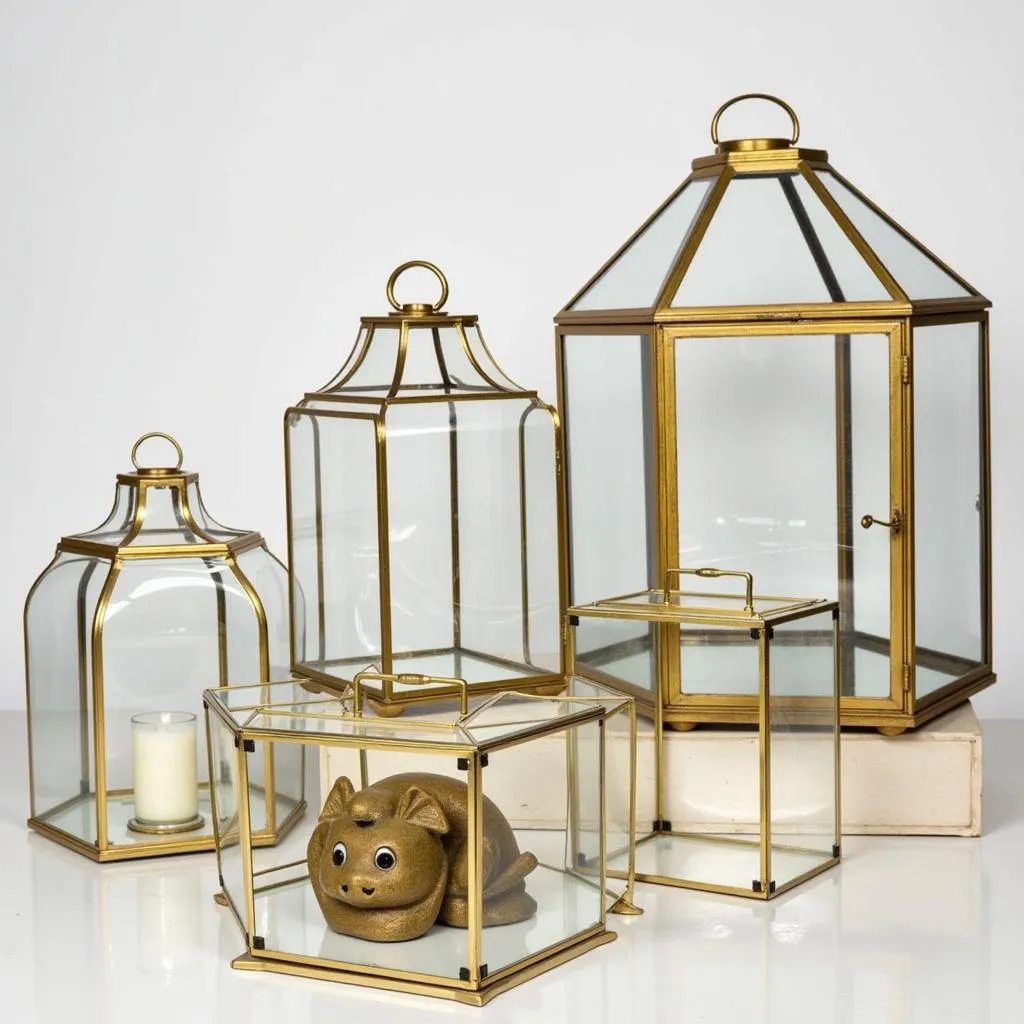 A collection of different caja cristal designs