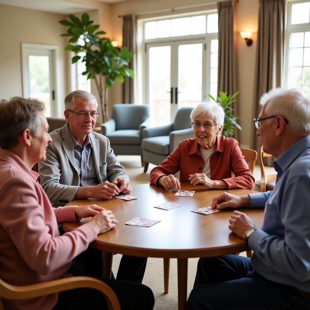  Seniors participating in recreational activities at the Vitalia Home Expo