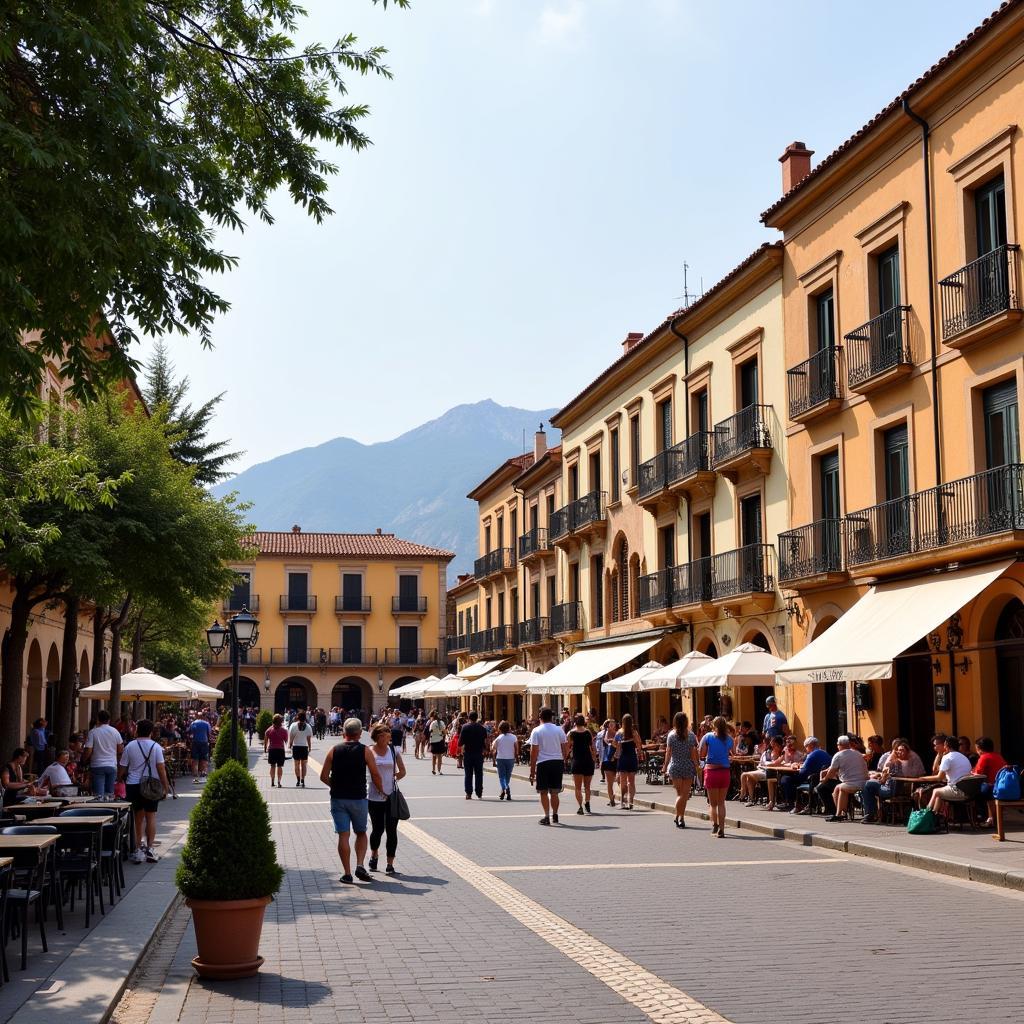 Vibrant Town Square in Villanueva de la Cañada