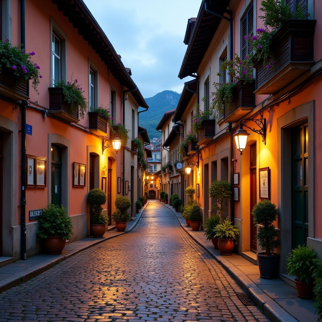 Cobblestone streets of Vitoria-Gasteiz's old town