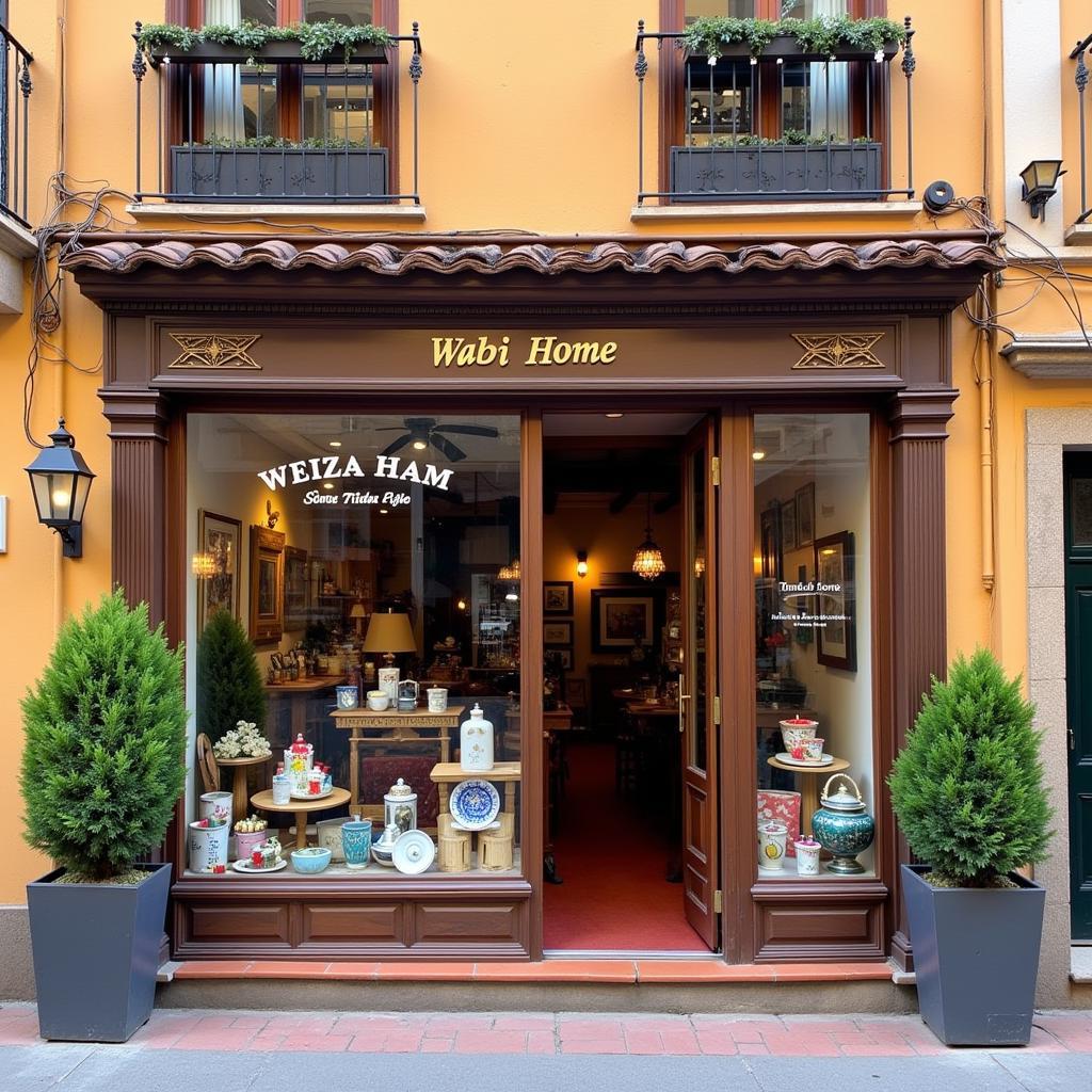 The charming storefront of Wabi Home Tienda Física