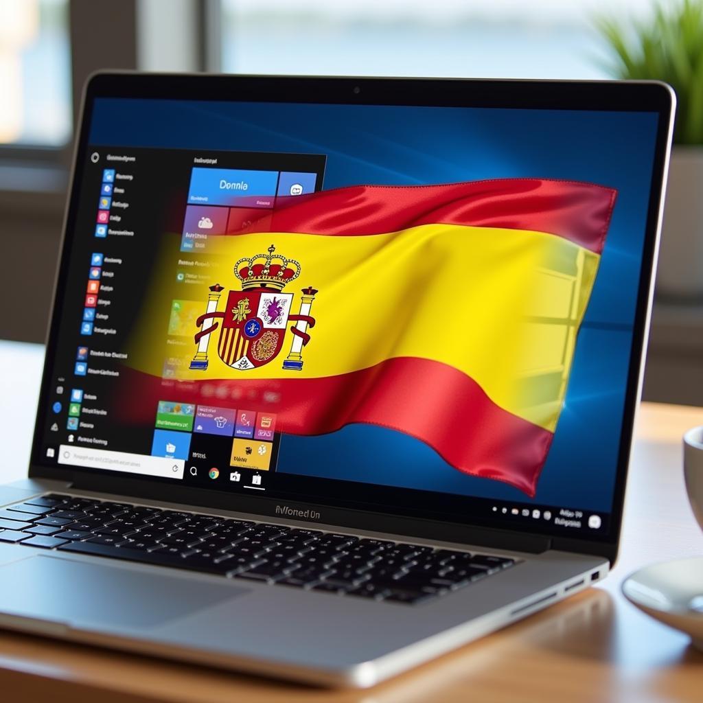 Windows 10 Home with Spanish Flag