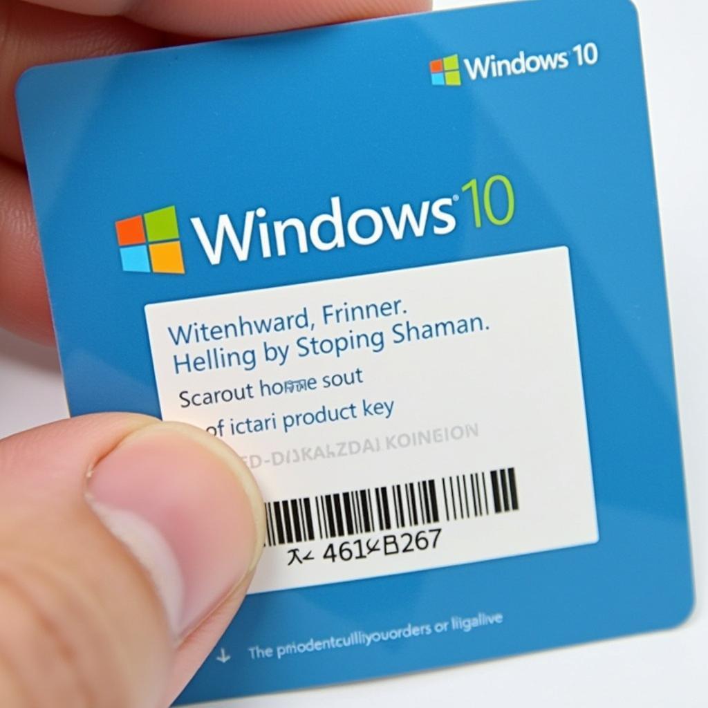 product key sticker example