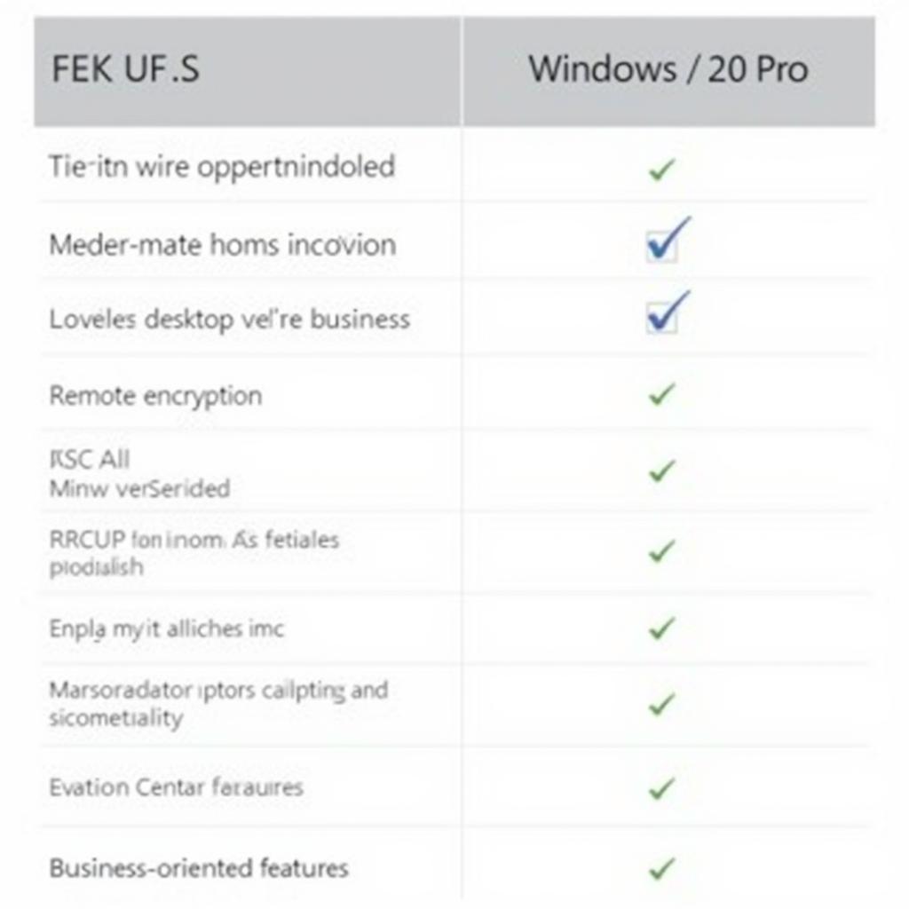 Windows 10 Home vs Pro comparison table